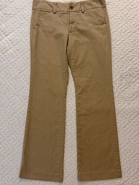 Banana Republic Khaki Straight Leg Chino Pants Tan Size 10 EUC